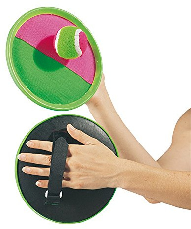 HENBRANDT 1 x Toss and Catch Ball Game Set with 2 Hook and Loop Paddle Bats Sticky Ball Target Game for Kids Toys Beach Garden Summer Outdoor Party Games for Boys and Girls