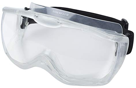 wolfcraft Vollsichtbrille „Comfort“ mit Dichtlippe und Gummiband I 4904000 I Rundumschutz mit guten Komforteigenschaften