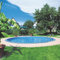 well2wellness® Sunny Pool 350x150 cm Rundbecken Set | Schwimmbecken | Relax Pool | Rundpool | Stahlwandpool | Komplettset | Innenhülle blau 0,6mm | PVC-Handlauf