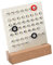 Manuelle Einstellung Desktop Ewiger Kalender, Holzbasis Desktop Kalender Ornamente DIY Ring Manuelle Zwinge Tagesplan Datumsplaner(Weiss)
