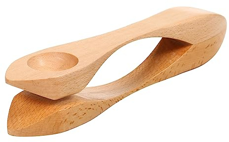 COMETX Cuchara musical de madera, cuchara musical de madera, instrumento de percusión popular, madera natural, sonido popular, cucharas de percusión tradicionales, gran regalo para adultos