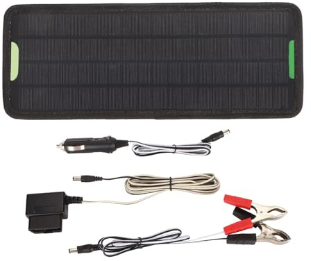 Segrehy Chargeur de Batterie de Voiture à Panneau Solaire 10W 12V, Kit Solaire avec Prise OBD Étanche, Chargeur pour Voiture, Camping-car, Bateau, pour Véhicules en Stationnement Prolongé