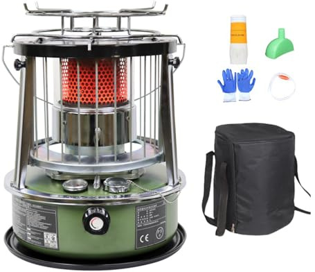 Calentador para petróleo, calentador no eléctrico, calefactor de tienda de campaña de altura ajustable, para interiores, habitaciones, baño, tienda, camping, terraza, exterior