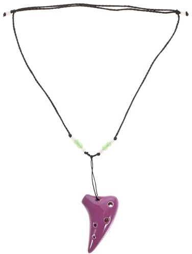 Totority Ocarina Mini 6 Fori in Dolomite Viola Cordino, Strumento Musicale Portatile per Principianti, Decorazione Creativa per Regalo Natale e Compleanno Colore Casuale