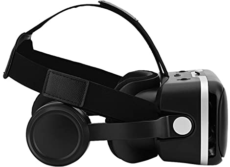Annadue VR-glasögon, 3D VR-glasögon med Hörlurar, Virtual Reality- för 3,5-6,0 Tums Telefoner, IOS Smartphone, headset för Hemmaspel