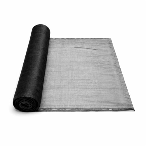 Yuzet 1m x 50m Black Debris Scaffold Garden Netting/Windbreak Shade, Crop Protection, Allotments Screen, Mesh Sheet, Anti Bird Net