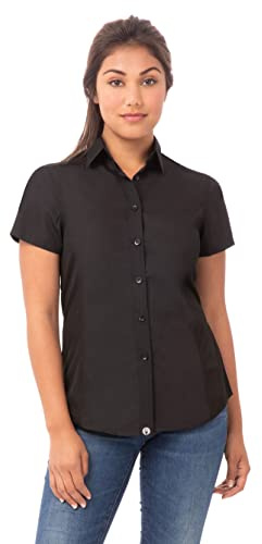 Chef Works Women's Universal Shirt, Black, X-Small