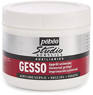 Pebeo 524102 Acrylic Studio Gesso - Pintura acrílica (500 ml)
