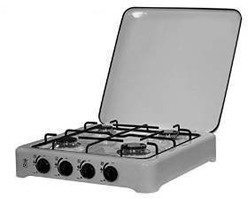 FORNELLO A GAS BOMBOLA 4 FUOCHI SMALTATO BIANCO cm 50 x 50