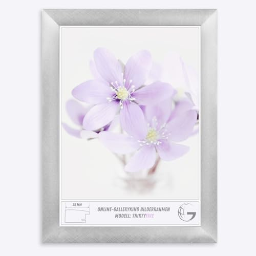 Online-GalleryKing Cornice Foto 51 x 69 cm Cornice per Poster Puzzle Collage di Foto Colore Alu Criss Cross in Vetro antiriflesso e Cornice in MDF da 35 mm