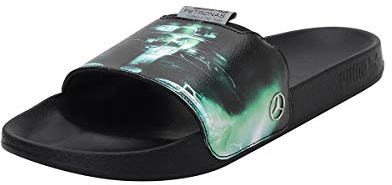 PUMA Unisex MAPF1 Graphic Leadcat FTR Schiebe-Sandalen, Black-Spectra Green, 46 EU