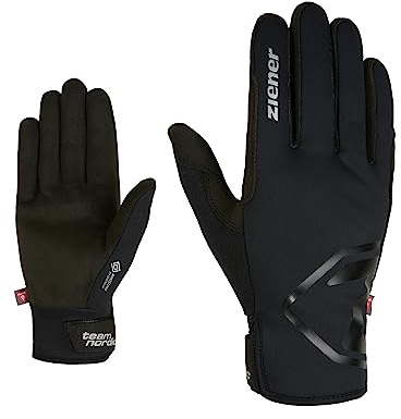 Ziener Guantes de esquí de Fondo UMANO para Hombre, Forrados, Primaloft, Softshell, Color Negro, 6