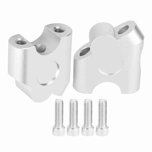 Elevador Universal de Manillar para Motocicleta, 2 Piezas, Aleación de Aluminio, 7/8 Pulgadas, Cromo