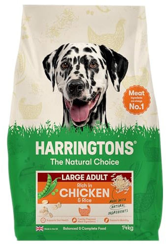Harringtons Complete Large Breed Dry Adult Dog Food Chicken & Rice 14kg - Made with All Natural Ingredients (Packaging may vary)