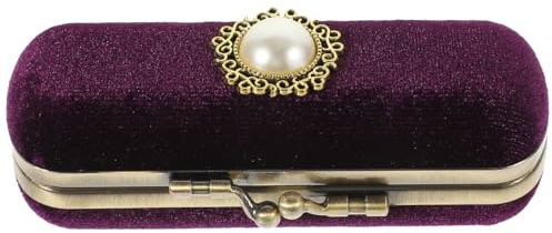 Alipis Lipstick Case with Mirror: Vintage Makeup Bag - Kiss Lock Lipstick Holder Cosmetic Organizer for Women's Travel, Purse Storage, Jewelry Organization