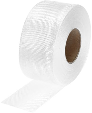 sourcing map 1pcs Fiberglass Cloth Tape 100m(109 Yard) x85mmx0.3mm E Glass Fiber Fiberglass Mesh Glass Fiber Mesh Woven Fiberglass Fabrics Insulation Tape for Reinforcement Repair