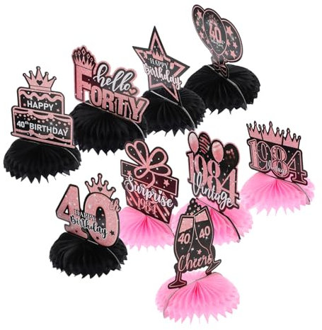 Gogogmee 9stücke Teiliges Geburtstagsfeier Dekorationen Roségold Honeycomb Tischdeko Kreative Party-Accessoires Für Unvergessliche Bei Geburtstagsfeiern