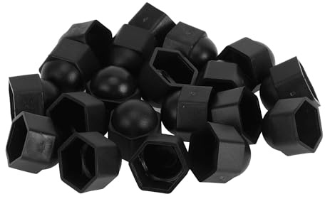 INFINAUTO Hjulmutter bult yttre 17mm fälgar mutter däck skruvar hölje dammskydd plast svart