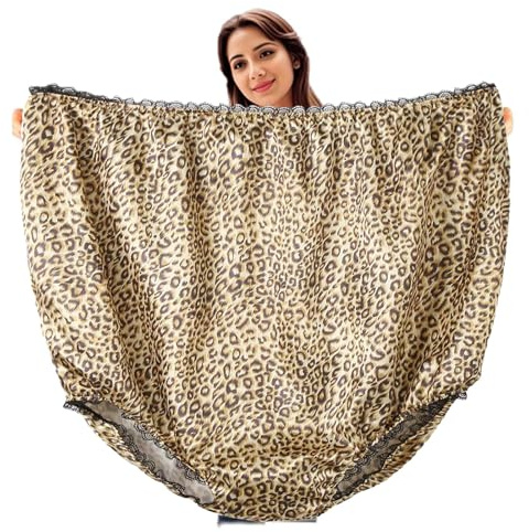 sous-Vêtements Amusants pour Femmes et Hommes Big Momma Undies Slip Fantaisie Humoristique Oversized Lingerie Sexy Culotte Taille Haute Idéale pour Cadeaux Fête Anniversaire (Brown, One Size)