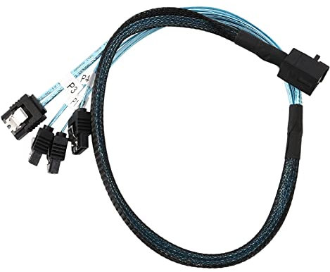 Qusedwey Cable Interno Mini SAS una, SFF-8643 una Salida hacia Adelante Compatible con el Disco Duro del Controlador (1,6 Pies)