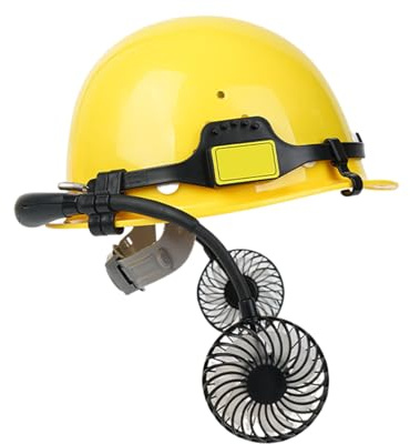 Elmetto rigido con ventilatore, casco da costruzione ventilato, angolo regolabile, ventilatore ricaricabile per miglioramento della casa, cantiere all'aperto, potatura di alberi, foreste