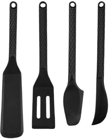 Set di Utensili da Cucina in Silicone | 4 Pezzi Utensili Da Cucina Antiaderenti Per Cottura E Preparazione,Raschietto Da In Silicone Per - Per Friggere Mescolare Servire Scolare Girare Raschiar