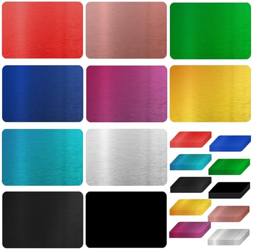 Lot de 150 cartes de visite en métal - 86 x 54 x 0,45 mm - Cartes vierges gravées - Cartes d'affaires en métal - Cartes de visite en aluminium - Convient pour le bureau, le bureau et les cartes