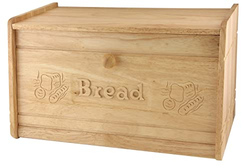 Apollo 1192 RB Bread Bin Carved, Wood, Multi-Colour, 40x23x23.5