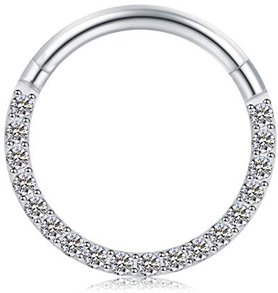 Briana Williams Piercing Clicker Anelli al Naso Septum Segmento 8mm 10mm Acciaio Chirurgico 16G Helix Daith Tragus Piercing Orecchio Gioielli