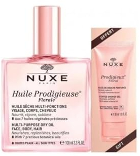 Nuxe Huile Prodigieuse Florale 100ml + Scented Shower Gel 30ml Free