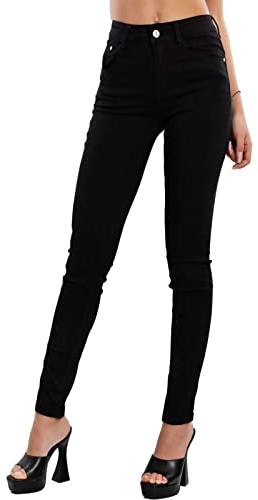 Toocool Jeans Donna Pantaloni Skinny Slim Elasticizzati Aderenti VI-8006 [S,Nero]