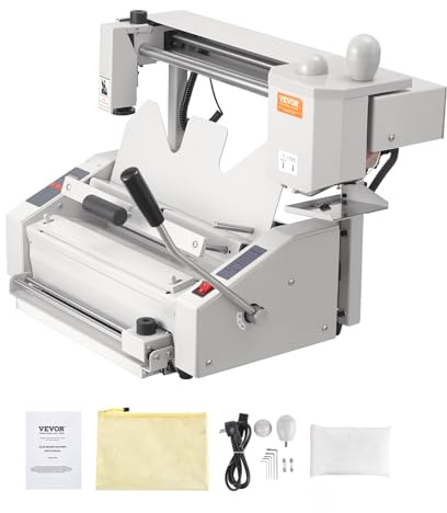 VEVOR Encuadernación Térmica con Fresa, Máquina Encuadernadora Comercial Capacidad de 400 Hojas, Encuadernadora con Grosor de Encuadernación de 50 mm, Documento A3 (borde corto), A4, A5
