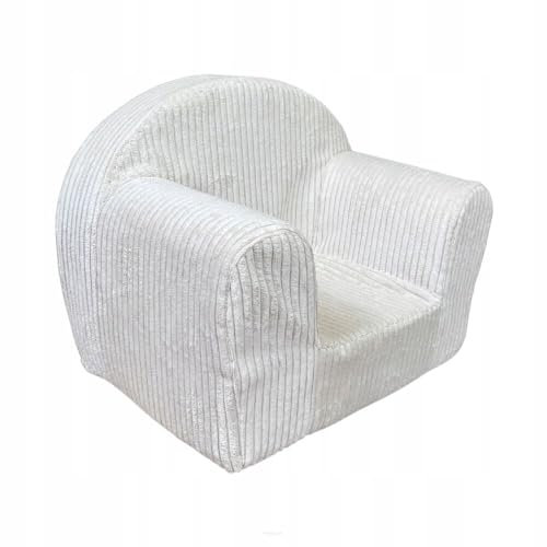 FORTSLINE – Kindersessel ab 1 Jahr - Kuschelsessel 40x33x39cm - Kinderstuhl Baby Sessel Kinderzimmer - Kindersessel Mini in Cord - Kinder ohrensessel Zertifiziert nach Oeko-TEX - Viele Farben Beige