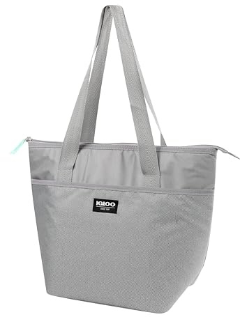 IGLOO mini-bolsa isotérmica Print Essential gris - Ideal para comidas congeladas, aperitivos y bebidas, plegable.