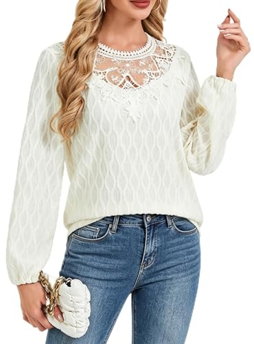 Heersan Camisas para Mujer Manga Larga Elegantes Top Informales Shirt Blusa Basicas Cómoda para Otoño e Invierno
