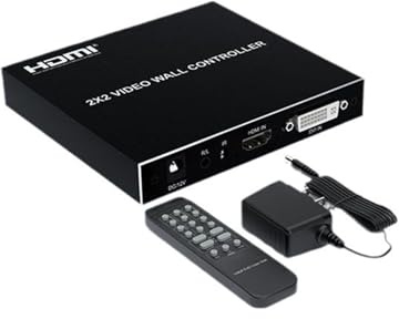 1080P Splicer 2X2 Un ingresso Quattro uscite Video Wall Splicing Schermo Controller Quattro schermi Display Splicer Switch Distributore,Cambia senza problemi