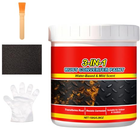 Niesel Inhibidor de óxido para metal, 150 ml, transformador de óxido a base de agua, elimina resistente al calor e impermeable – para protección de automóviles, cascos, remolques, chasis y camiones