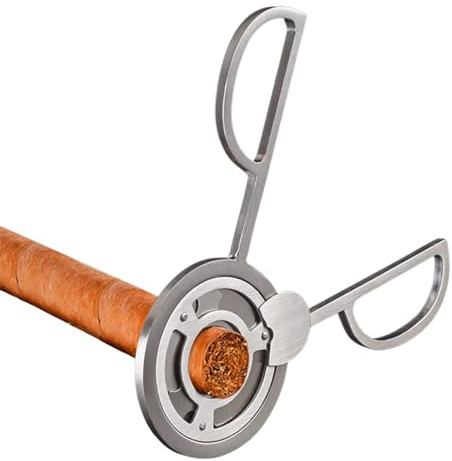 Cortapuros de acero inoxidable - Herramienta para cortar puros chapada en oro de triple hoja de 3 cuchillas | Cortador de puros de bolsillo de precisión afilado para puros cubanos, corte, metal