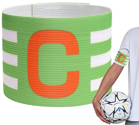 Fasce di Capitano di Calcio, Bracciali da Capitano per Calcio | Fascia da Capitano per Calcio - per Partite di Calcio con Bande di Capitano anticaduta, Fascia da Braccio