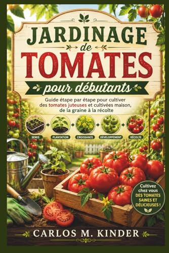 JARDINAGE DE TOMATES POUR DÉBUTANTS: Guide étape par étape pour cultiver des tomates juteuses et cultivées maison, de la graine à la récolte