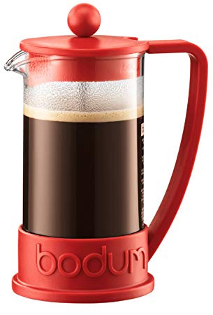 Bodum Brazil Coffee Press, 1 Litre, 8 Cup - Red