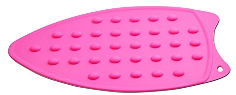 Bringsine Silicone Iron Rest Pad for Ironing Board Hot Resistant Mat(Hot Pink)