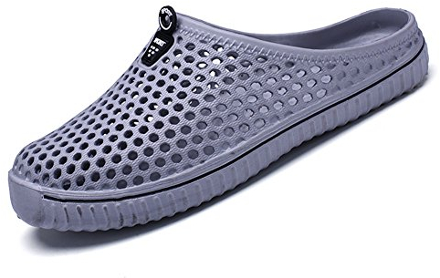 SAGUARO Zuecos de Verano para Mujer Hombre Respirable Zapatillas de Playa Gris Gr.42