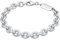 Kuzzoi Herren Silber Armband mit Anker Glieder (5 mm) für den Mann, Rundankerarmband aus massiven 925 Sterling Silber, Herrenarmband mit Karabiner, Länge 21 cm