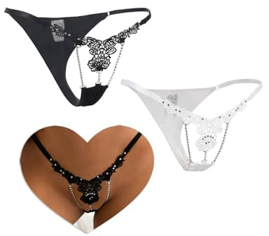 comeondear G-String Sexy Vita Bassa Lingerie Donna Mutandine Perizoma Biancheria Intima Regolabili Taglie Forti Tanga Elastico Slip Brasiliana Thong Pack de 2 Multicolor,L