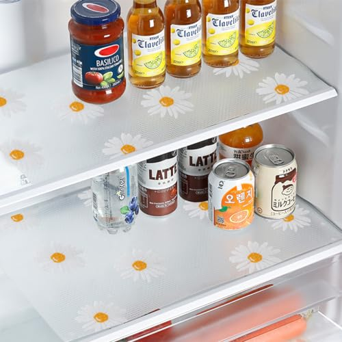 10 Piezas Alfombras de Refrigerador Antiincrustante, 30×40cm Alfombrillas Nevera EVA, Antideslizante, Antimoho, Lavables, Multifuncional Alfombrillas de Refrigerador para Cajones Mostrador de Cocina