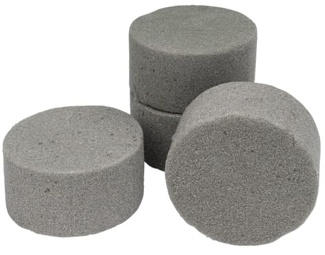 Ideen mit Herz Trocken-Steckschwämme | DIY-Projekt | Steckschaum für Blumen | Steckmasse zum Basteln | Steckschaum für Hochzeit, Geschenke, Deko, Ostern, Geburtstag | rund | Ø7,5cm, 4cm hoch | 4 Stück