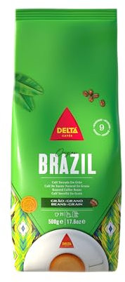Delta Cafés Origen Brasil - Café en Grano - Mezcla Aromática y Tropical - Dulce y Afrutado - 500 g