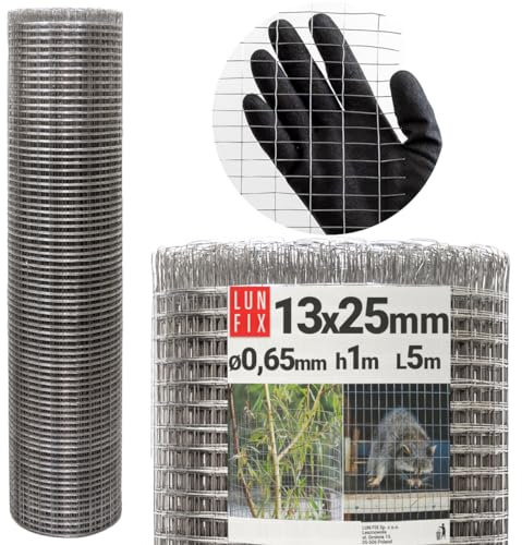 Volierendraht Schweißgitter Hasendraht Drahtgitter Wühlmausgitter Maschendraht Kaninchendraht 13x25 0,65mm 1m x 5m