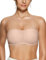 Vertvie Strapless Bra for Women Bandeau Seamless Non Wired Bra Padded Non-Slip Push up Bras Stretchy Comfort Bralette(Skin,S)